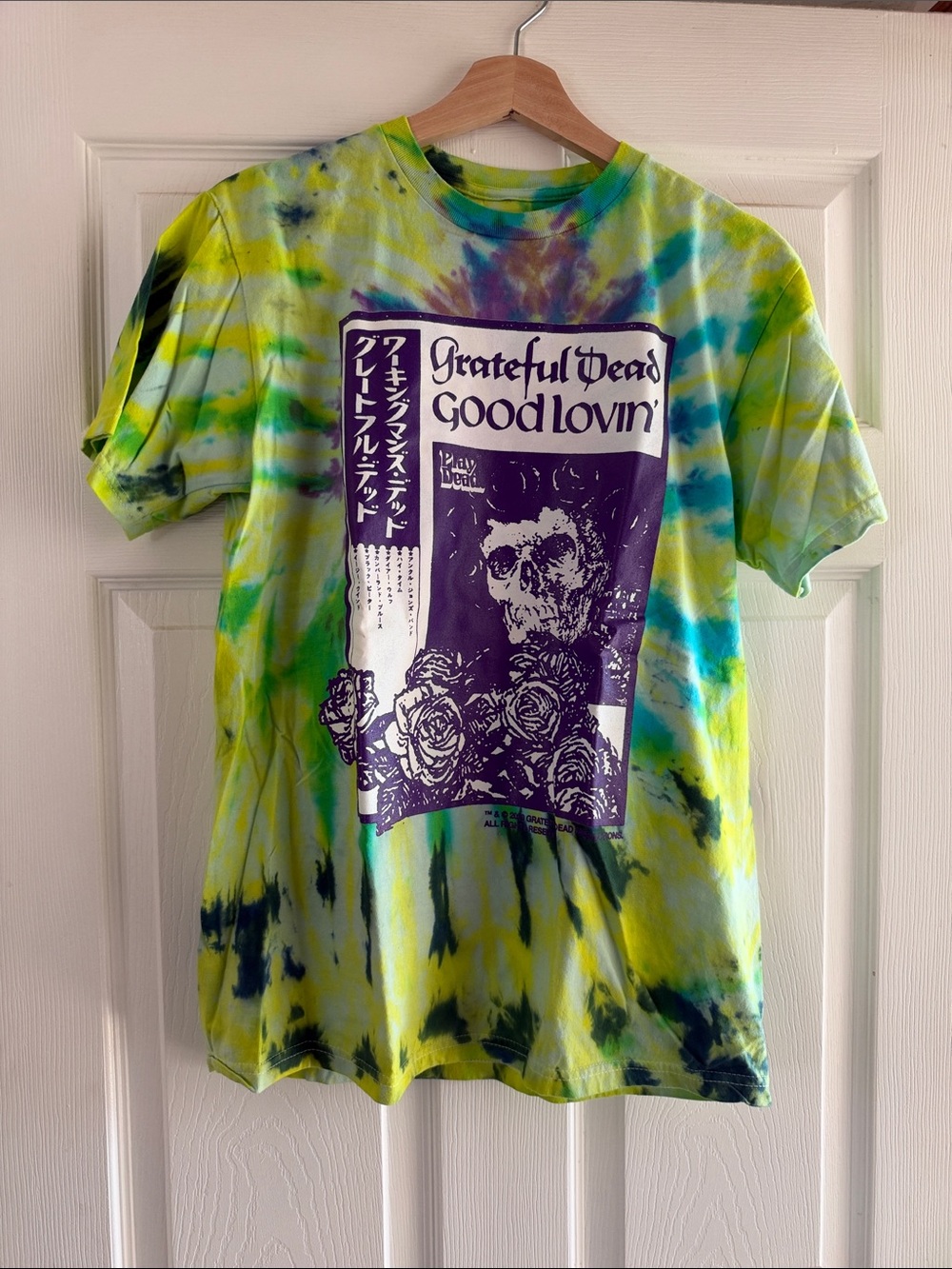 Grateful Dead Good Lovin' Tie-Dye T-Shirt - Yellow Green Blue